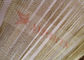 গোল্ড কালার মেটাল ফ্রিঞ্জ কার্টেন 0.53x3.81 মিমি চেইন মেল ওয়্যার মেশ স্পেস ডেকোরেশনের জন্য